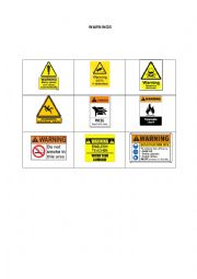 English Worksheet: Warnings 