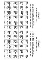 Verbs - Present, Past and Future activity sheet