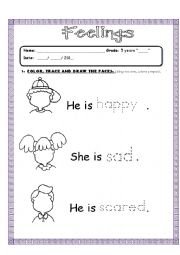 English Worksheet: Felelings