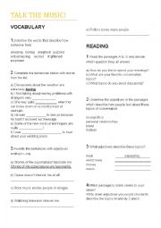 English Worksheet: WORKSHEET