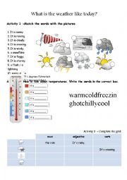 English Worksheet: Weather forecast