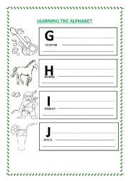 English Worksheet: Learning the Consonants