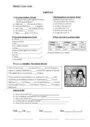English Worksheet: Personal Inormation and verb to Be