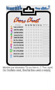 English Worksheet: CHORES