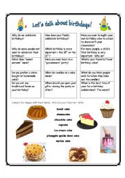 English Worksheet: Lets Talk about Birthdays