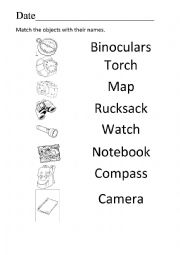 English Worksheet: Lets explore! Matching activity. 