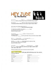 English Worksheet: Song hey jude