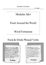 English Worksheet: Food around the World & Word Formation (Part I)