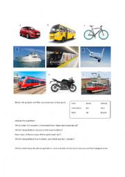 English Worksheet: Transportation