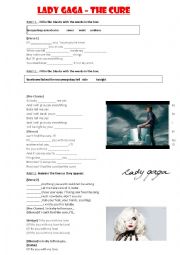 Lady Gaga - The cure Worksheet