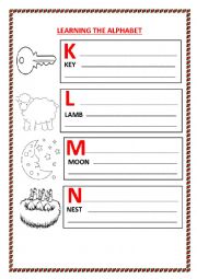 English Worksheet: Learning the Consonants