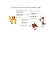 English Worksheet: BODY PARTS WITH POKEMONS