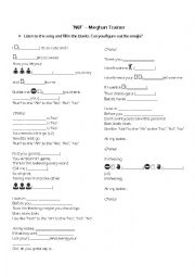 English Worksheet: No by Meghan Trainor