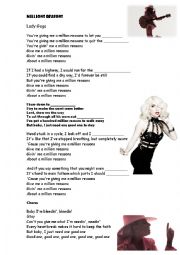 English Worksheet: Million reasons