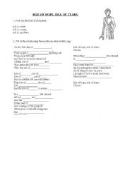 English Worksheet: Song 