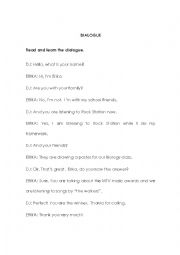 English Worksheet: Dialogues