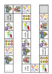 English Worksheet: Things_collection_board game