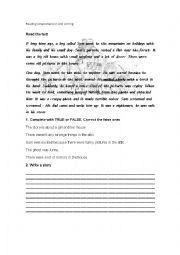 English Worksheet: reading and writing a ghost story