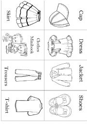 English Worksheet: Clothes Minibook