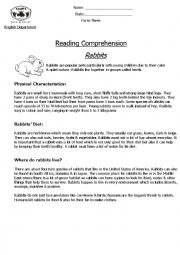 Reading Comprehension - Non-Chronological Report (Rabbits)