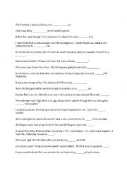 English Worksheet: The Match Game