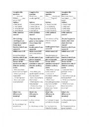 Jeopardy Tense Revision