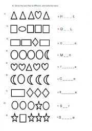 English Worksheet: the different shapes