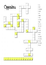 opposites crossword