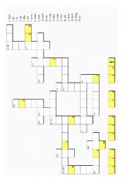 English Worksheet: crossword verbs simple past II