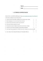 English Worksheet: Listening Comprehension - Business English A2