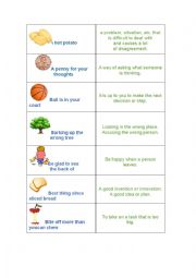 English Worksheet: Idioms