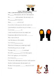 English Worksheet: We don`t talk anymore