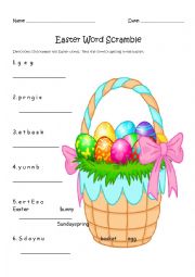 Easter Word Scramble