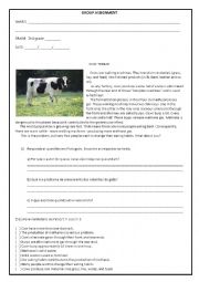 English Worksheet: Cow Threat