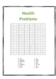 English Worksheet: health problems