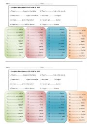 English Worksheet: how much, how many, some, any 