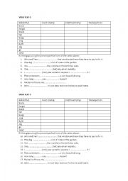 English Worksheet: irregular verbs test