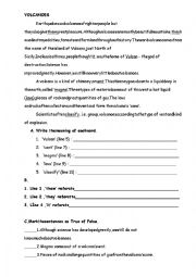 English Worksheet: Reading passage