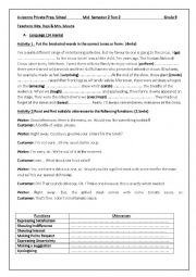 English Worksheet: Mid-semester Test 2 Grade 9