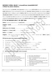 English Worksheet: Revision papers Module 4 Grade 9