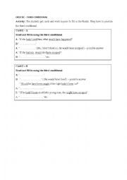 English Worksheet: THIRD CONDITIONAL