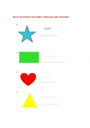 English Worksheet: SHAPES
