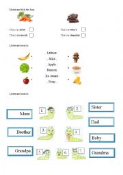 English Worksheet: Food