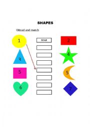 English Worksheet: Shapes