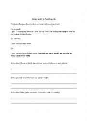 English Worksheet: Using wish for Past Regrets #2