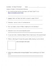 English Worksheet: All About that Bass
