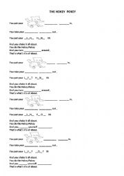 English Worksheet: the Hokey pokey