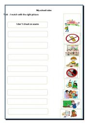 English Worksheet: school rules