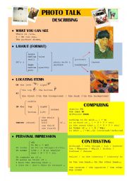 English Worksheet: photo talk