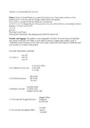 English Worksheet: a trip to London part 1